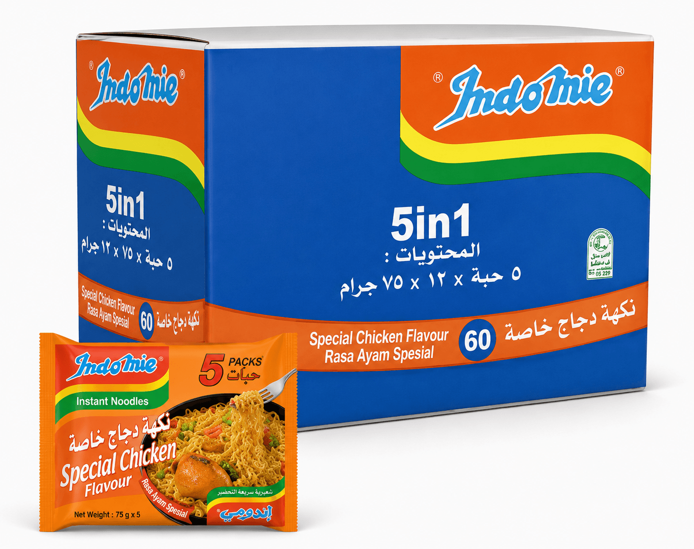 كرتون اندومي دجاج خاصة 75 غ * 60