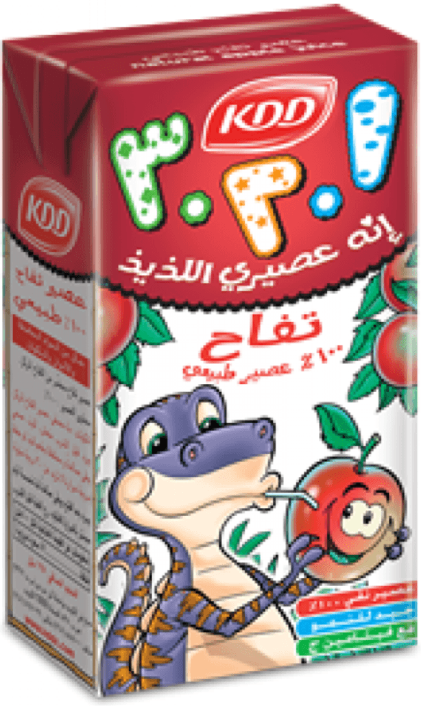 كرتون عصير كي دي دي تفاح 125 مل * 18