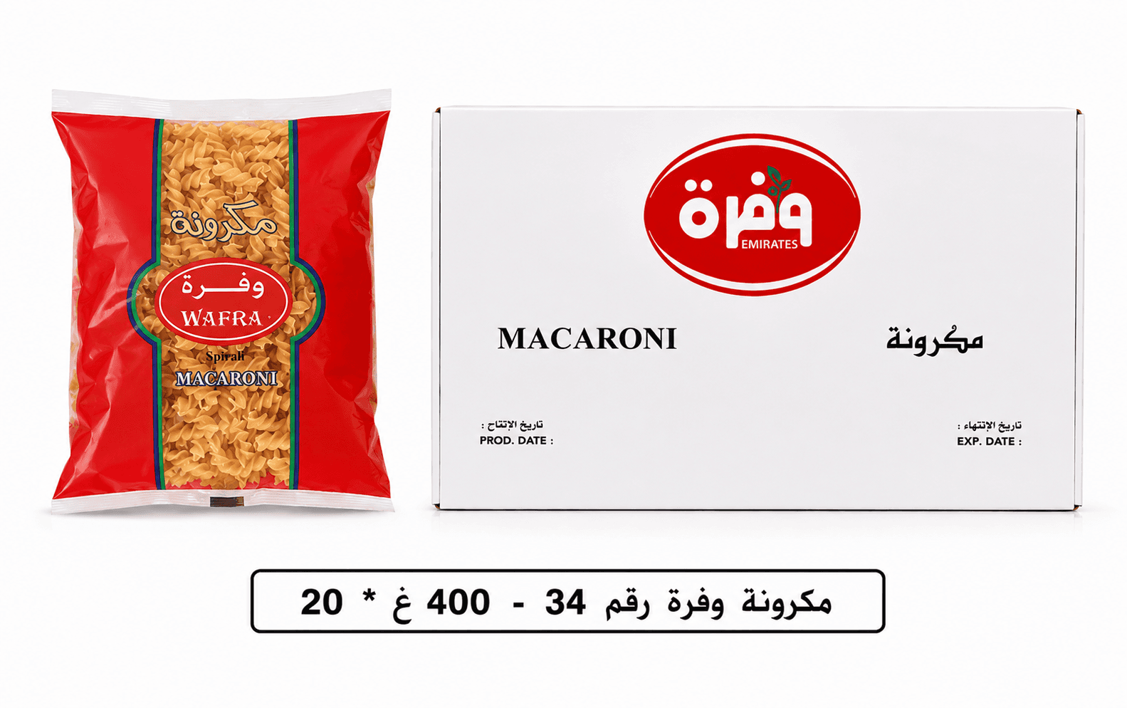 كرتون مكرونة وفرة رقم (34) 400 غ * 20