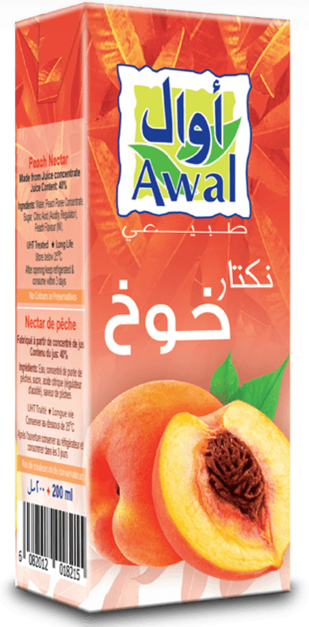 كرتون عصير اوال خوخ 200 مل * 18