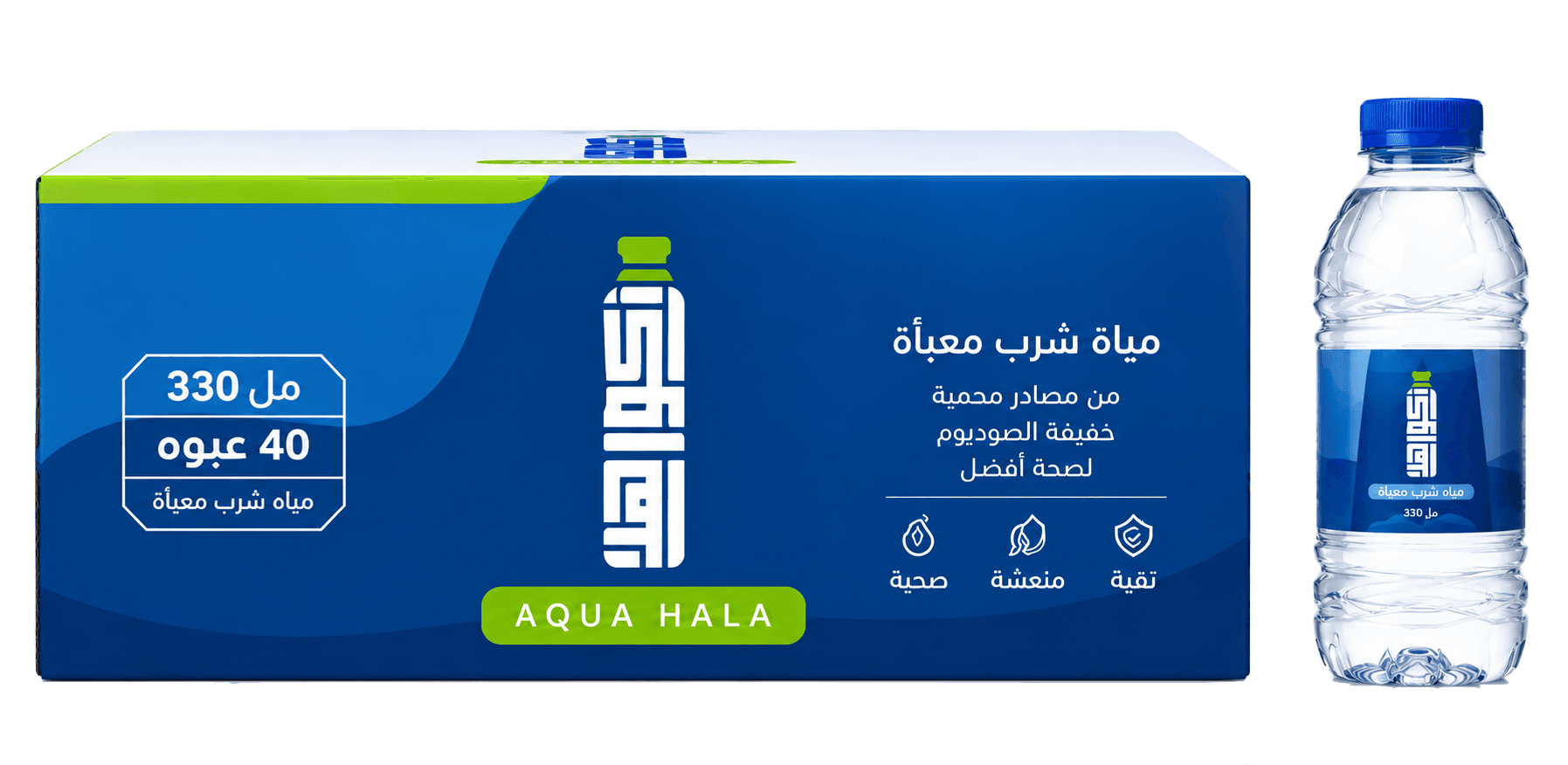 كرتون مياه اكوا هلا 330 مل 40 عبوه