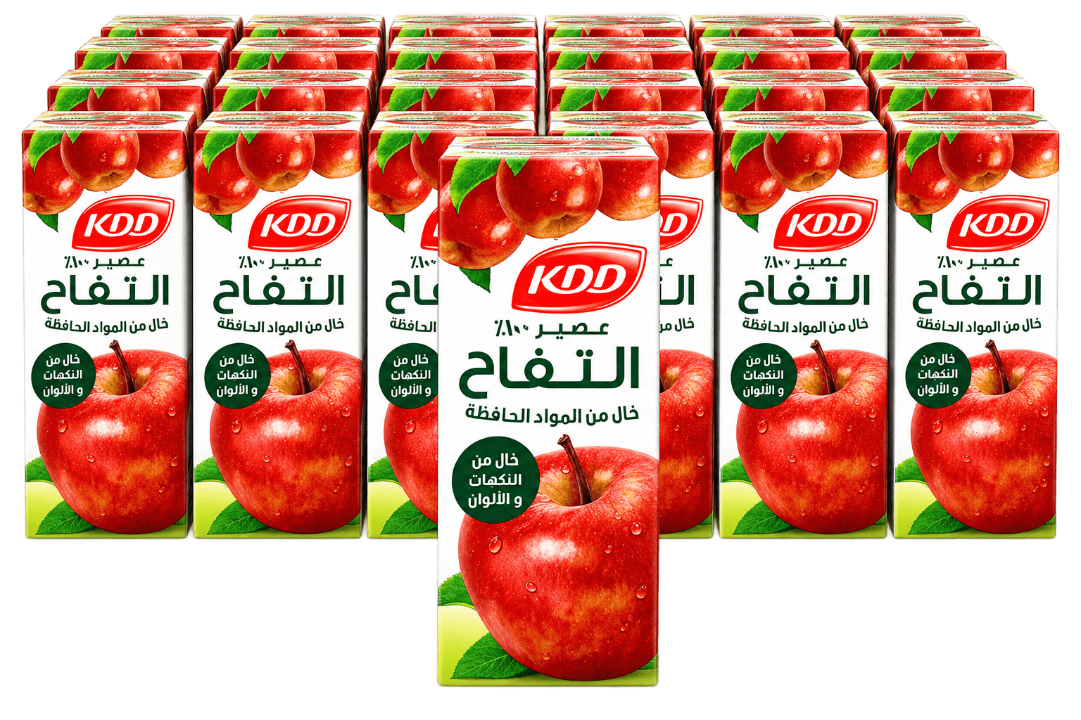 كرتون عصير كي دي دي تفاح 180 مل * 24