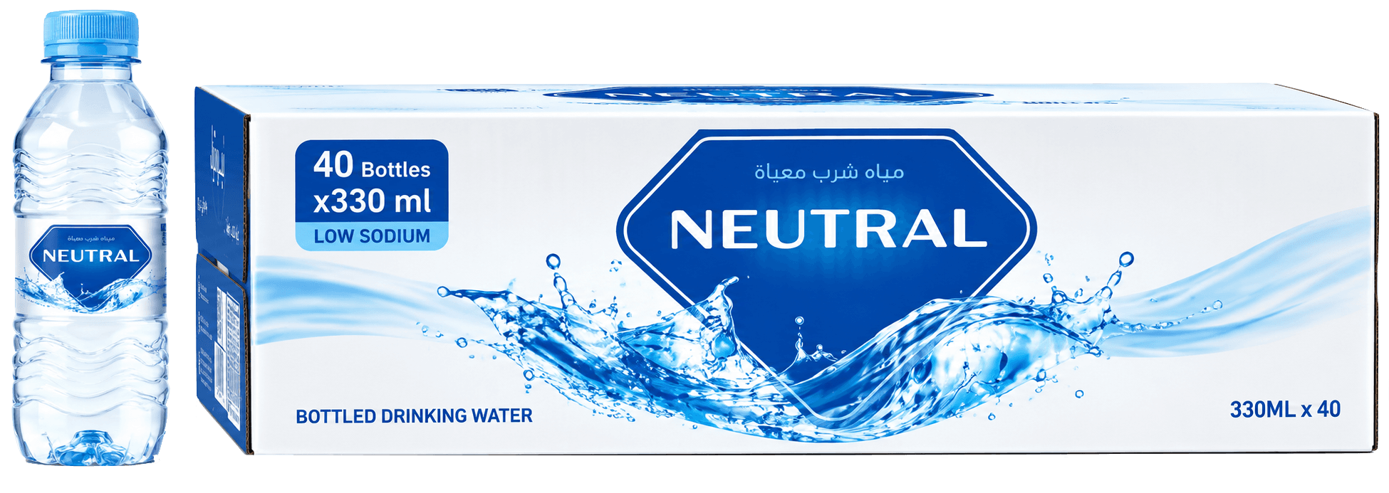 كرتون مياه نيوترل 330 مل 40 عبوه