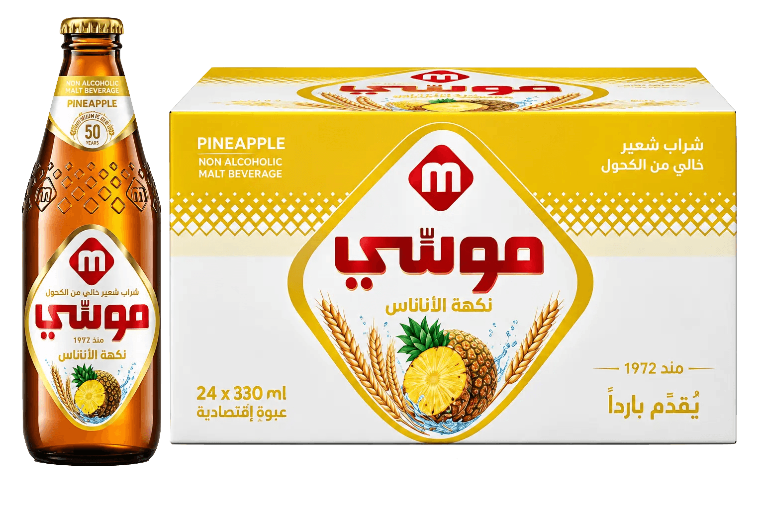 كرتون بيرة موسي اناناس 330 مل * 24