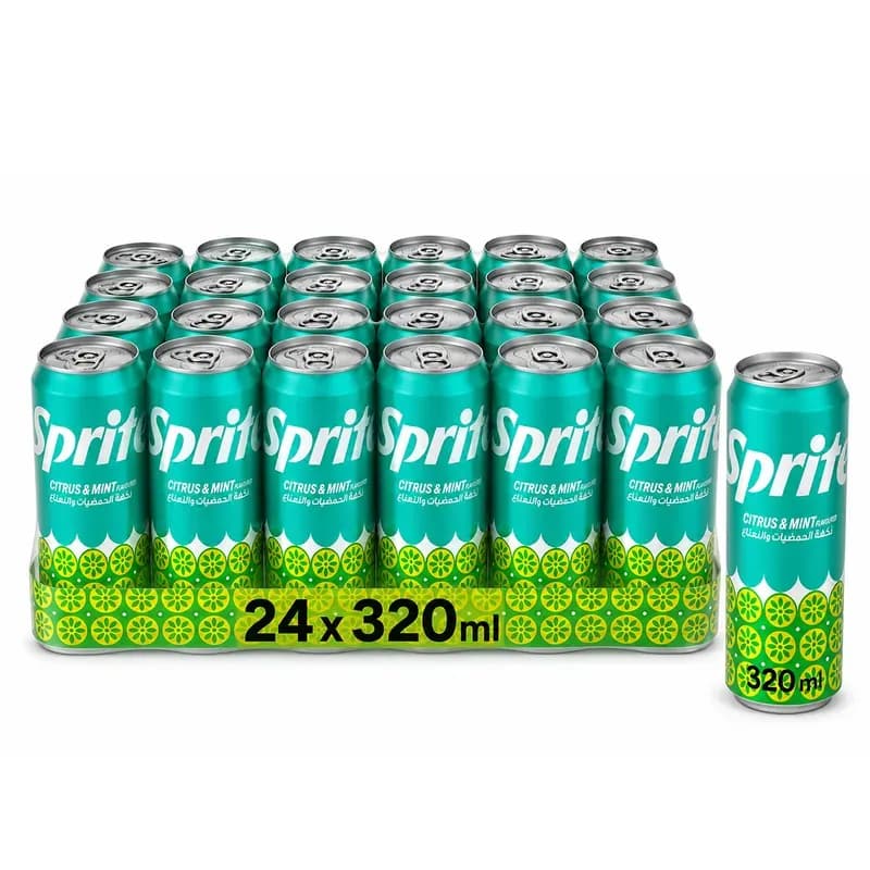 كرتون مشروب غازي سبرايت ليمون ونعناع  320 مل * 24