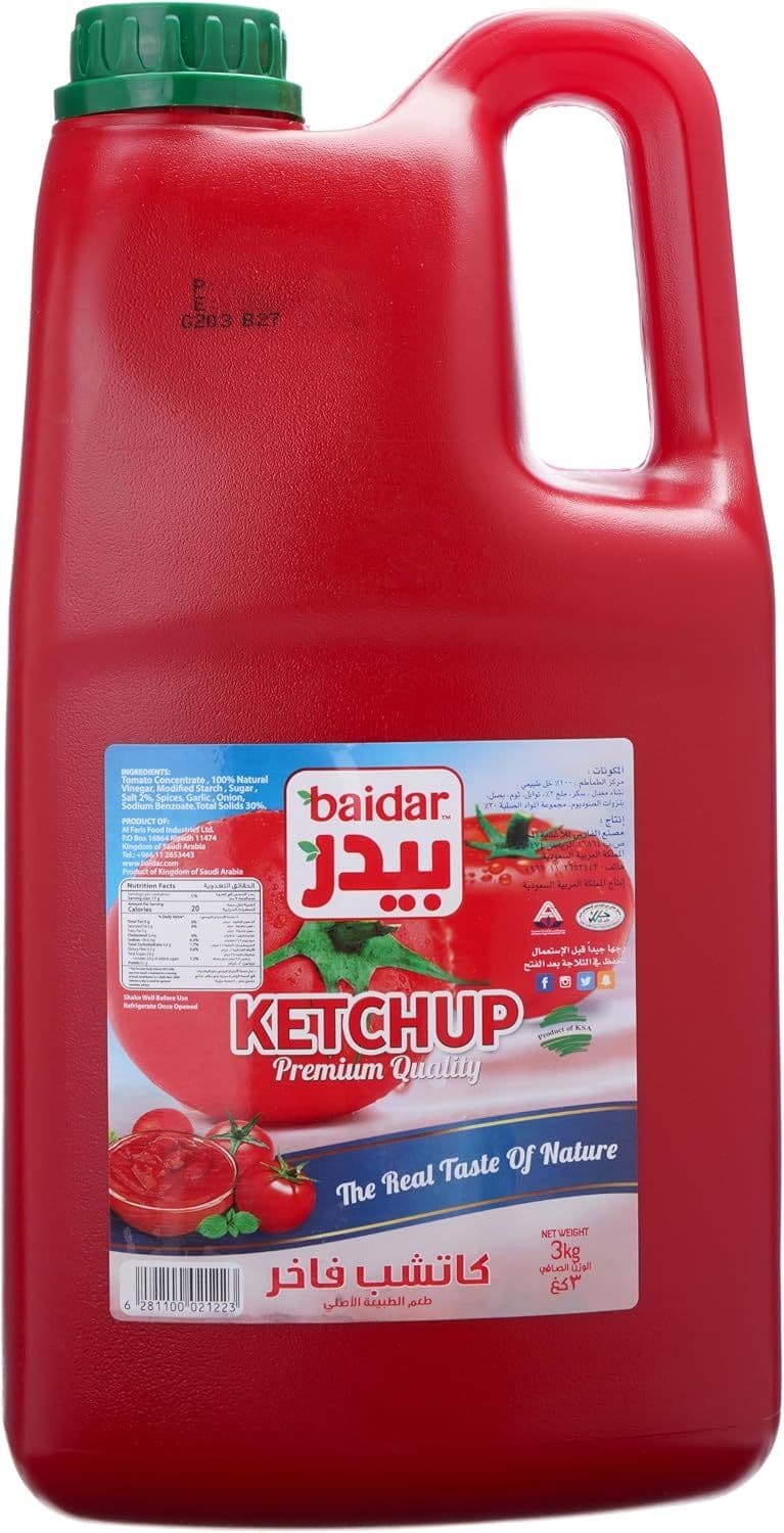 كرتون كاتشب بيدر جالون 3 كيلو * 6