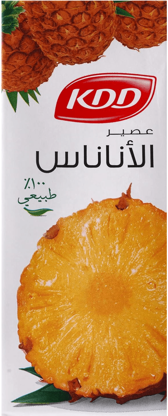 كرتون عصير كي دي دي اناناس 180 مل * 24
