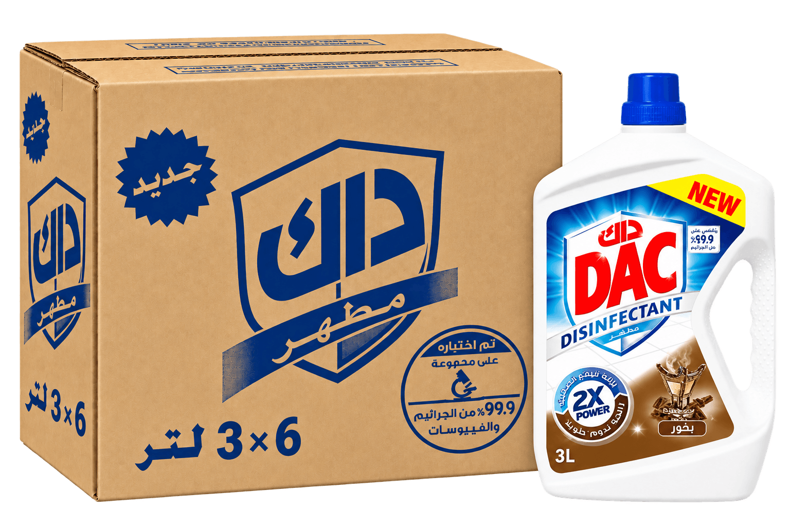 كرتون  مطهر داك عود 3 لتر * 6