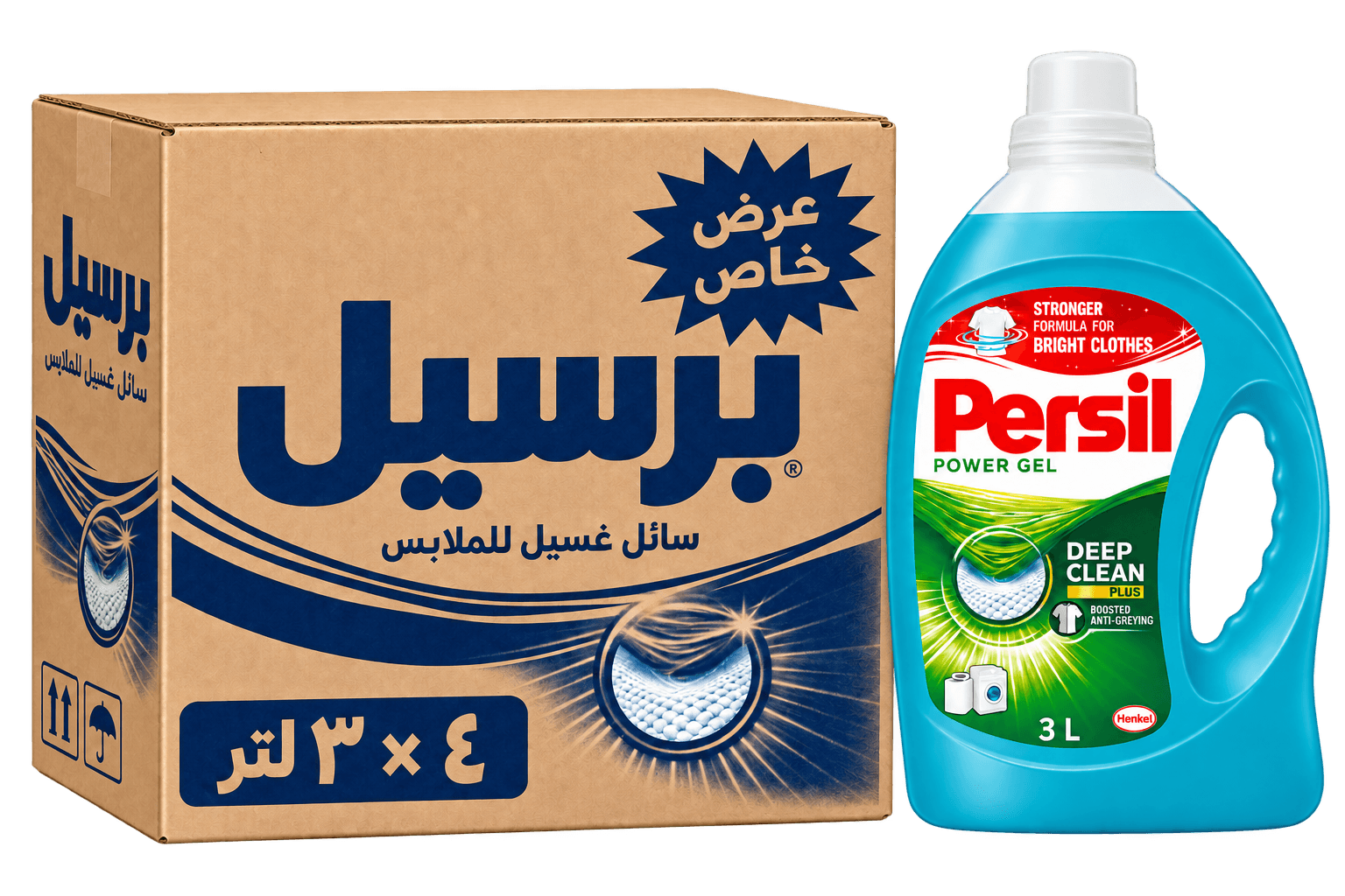 كرتون برسيل جل يونيفرسال 3 لتر * 4