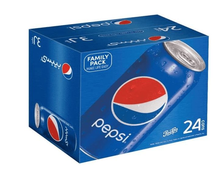 كرتون مشروب غازي بيبسي 325 مل *  24