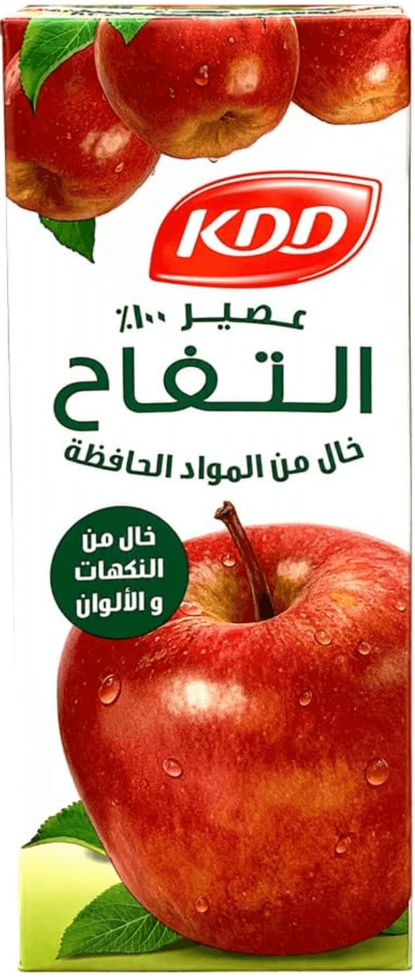 كرتون عصير كي دي دي تفاح 180 مل * 24