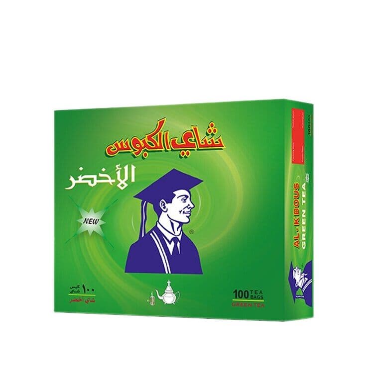 كرتون شاي الكبوس اخضر 100 كيس شد 24