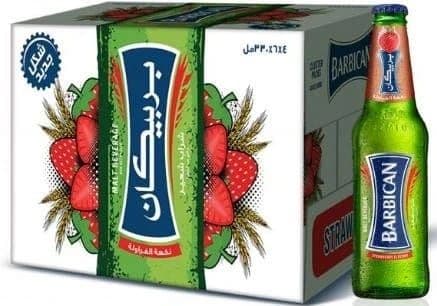 كرتون بيرة بربيكان فراولة زجاج 330 مل * 24