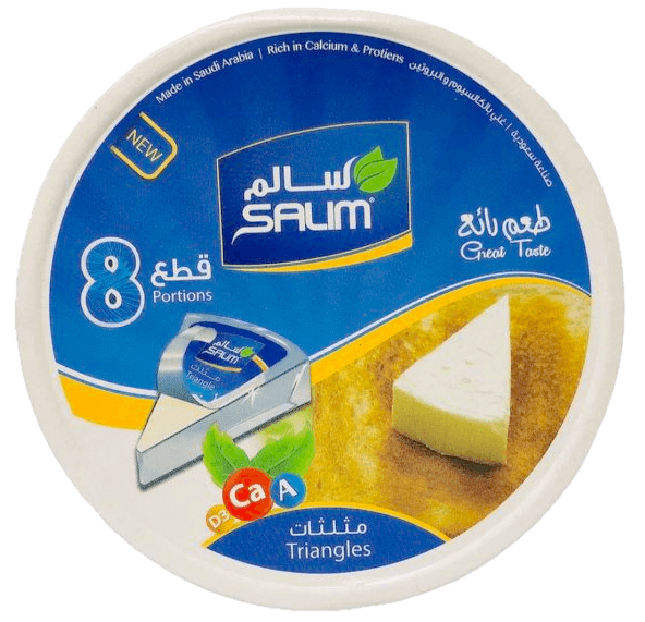 كرتون جبنة سالم مثلثات 8 قطع 120غ * 36