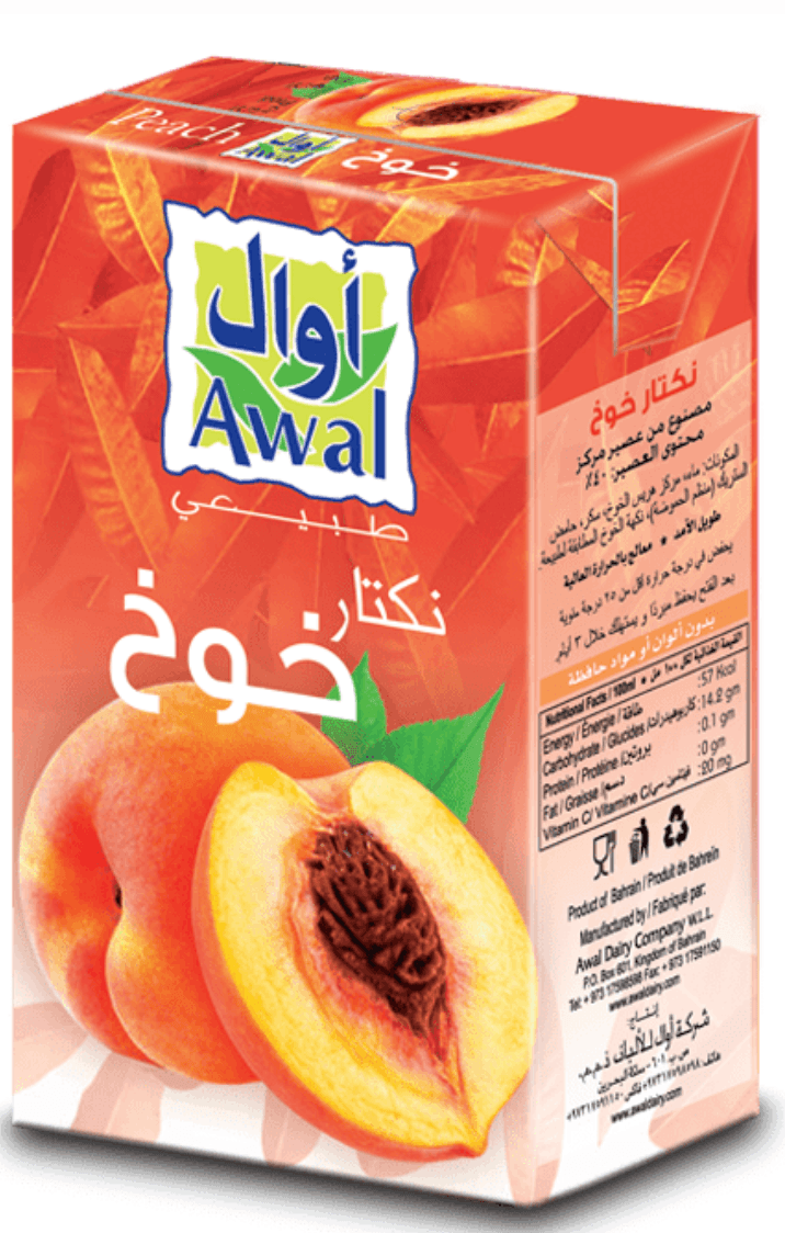 كرتون عصير اوال خوخ 125 مل * 18