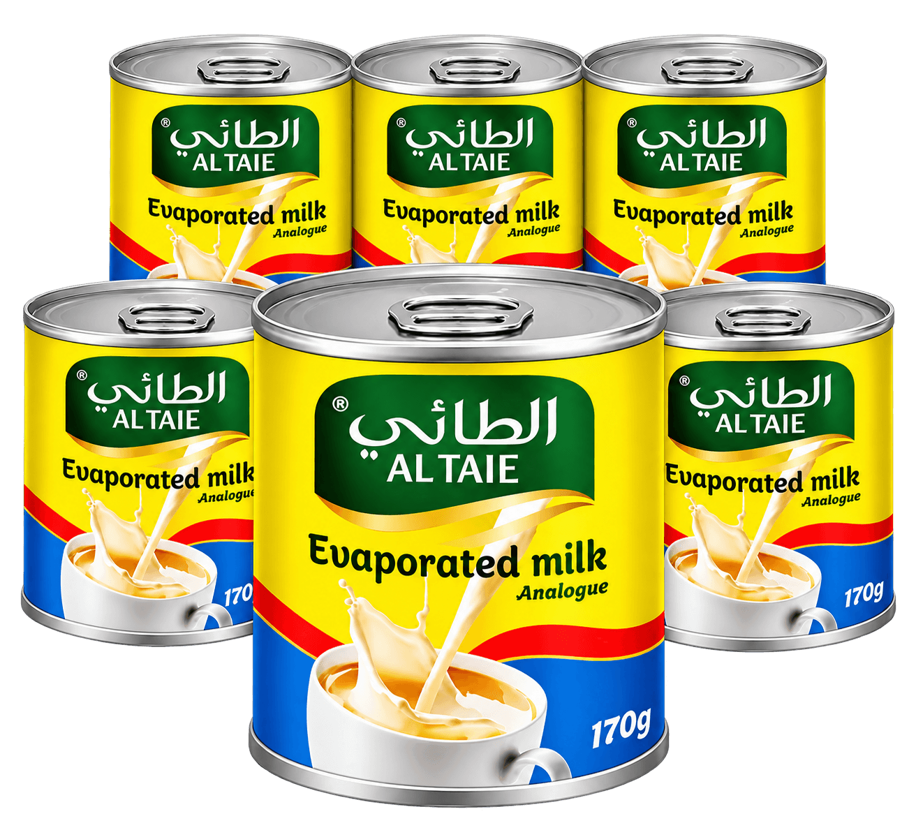 كرتون حليب مبخر الطائي 170 مل * 48